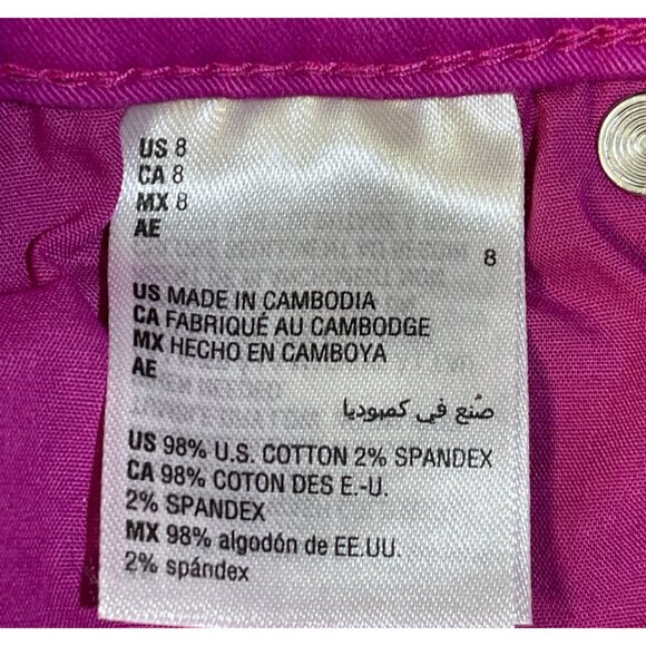 Style & Co Curvy Womens Size 8 Capri Pants Fuchsia Tulip Mid Rise Slimming Pocke - Picture 9 of 9